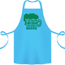 Been Irish for Many Beers St. Patrick's Day Cotton Apron 100% Organic Turquoise