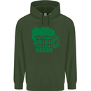 Been Irish for Many Beers St. Patrick's Day Mens 80% Cotton Hoodie Forest Green