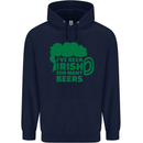 Been Irish for Many Beers St. Patrick's Day Mens 80% Cotton Hoodie Navy Blue