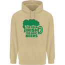 Been Irish for Many Beers St. Patrick's Day Mens 80% Cotton Hoodie Sand