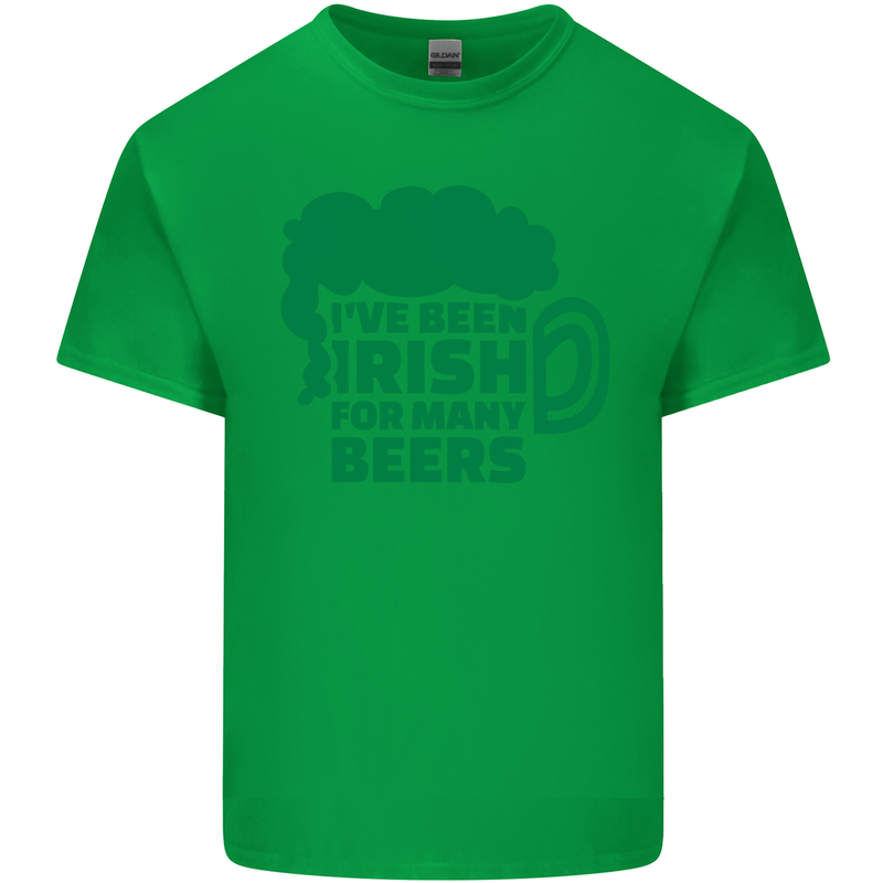 Been Irish for Many Beers St. Patrick's Day Mens Cotton T-Shirt Tee Top Irish Green