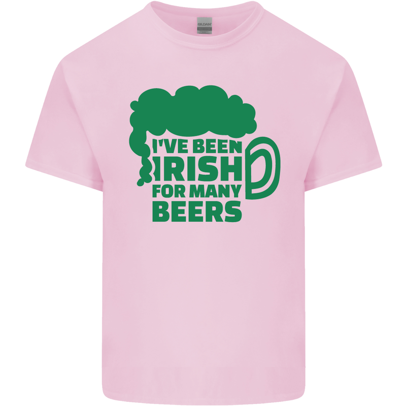Been Irish for Many Beers St. Patrick's Day Mens Cotton T-Shirt Tee Top Light Pink