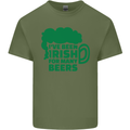 Been Irish for Many Beers St. Patrick's Day Mens Cotton T-Shirt Tee Top Military Green