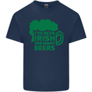 Been Irish for Many Beers St. Patrick's Day Mens Cotton T-Shirt Tee Top Navy Blue