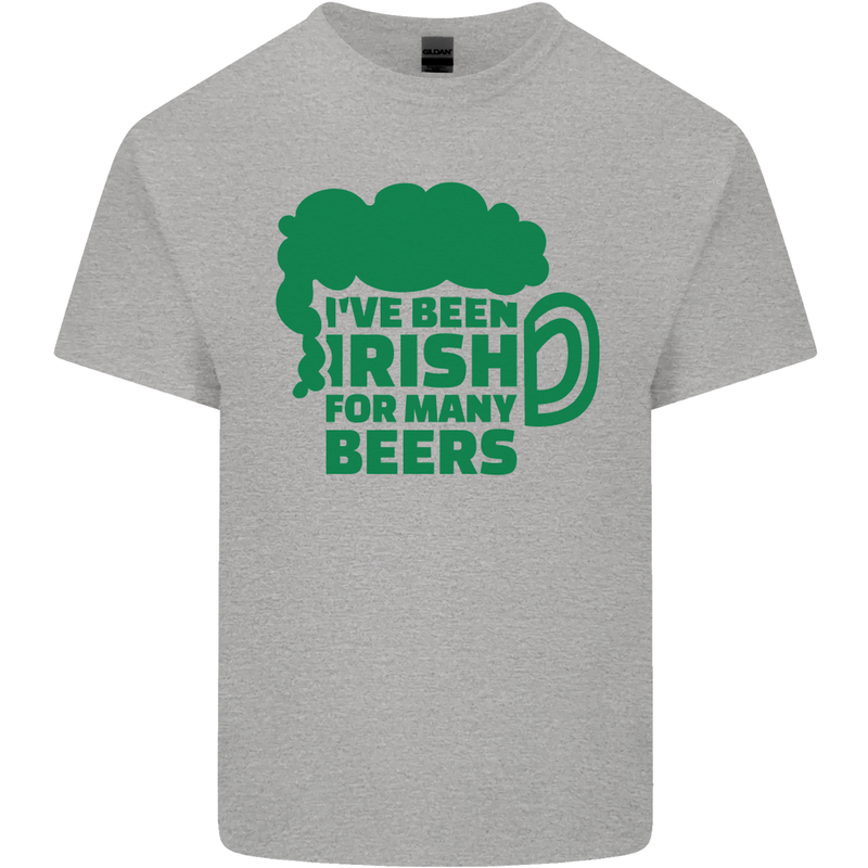 Been Irish for Many Beers St. Patrick's Day Mens Cotton T-Shirt Tee Top Sports Grey