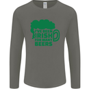 Been Irish for Many Beers St. Patrick's Day Mens Long Sleeve T-Shirt Charcoal