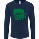 Been Irish for Many Beers St. Patrick's Day Mens Long Sleeve T-Shirt Navy Blue