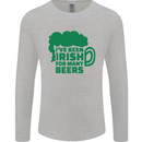 Been Irish for Many Beers St. Patrick's Day Mens Long Sleeve T-Shirt Sports Grey