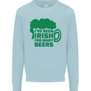 Been Irish for Many Beers St. Patrick's Day Mens Sweatshirt Jumper Light Blue