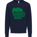 Been Irish for Many Beers St. Patrick's Day Mens Sweatshirt Jumper Navy Blue