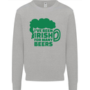 Been Irish for Many Beers St. Patrick's Day Mens Sweatshirt Jumper Sports Grey