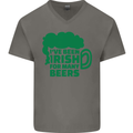 Been Irish for Many Beers St. Patrick's Day Mens V-Neck Cotton T-Shirt Charcoal