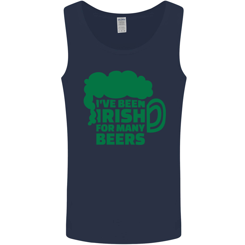 Been Irish for Many Beers St. Patrick's Day Mens Vest Tank Top Navy Blue