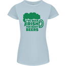 Been Irish for Many Beers St. Patrick's Day Womens Petite Cut T-Shirt Light Blue