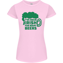 Been Irish for Many Beers St. Patrick's Day Womens Petite Cut T-Shirt Light Pink