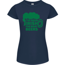 Been Irish for Many Beers St. Patrick's Day Womens Petite Cut T-Shirt Navy Blue