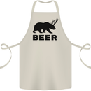 Beer Bear Funny Animal Alcohol Cotton Apron 100% Organic Natural