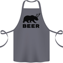 Beer Bear Funny Animal Alcohol Cotton Apron 100% Organic Steel