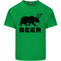 Beer Bear Funny Animal Alcohol Mens Cotton T-Shirt Tee Top Irish Green