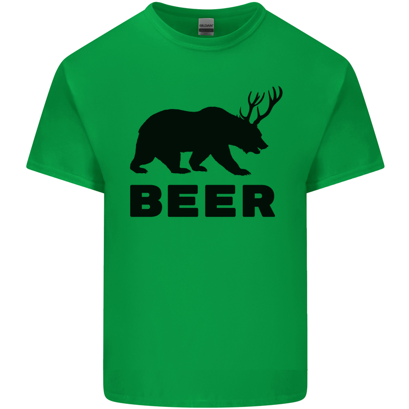 Beer Bear Funny Animal Alcohol Mens Cotton T-Shirt Tee Top Irish Green