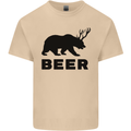 Beer Bear Funny Animal Alcohol Mens Cotton T-Shirt Tee Top Sand