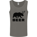 Beer Bear Funny Animal Alcohol Mens Vest Tank Top Charcoal