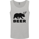 Beer Bear Funny Animal Alcohol Mens Vest Tank Top Sports Grey