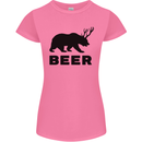 Beer Bear Funny Animal Alcohol Womens Petite Cut T-Shirt Azalea