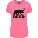 Beer Bear Funny Animal Alcohol Womens Wider Cut T-Shirt Azalea