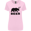 Beer Bear Funny Animal Alcohol Womens Wider Cut T-Shirt Light Pink