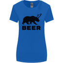 Beer Bear Funny Animal Alcohol Womens Wider Cut T-Shirt Royal Blue