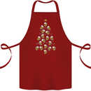 Beer Christmas Tree Cotton Apron 100% Organic Maroon
