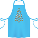 Beer Christmas Tree Cotton Apron 100% Organic Turquoise