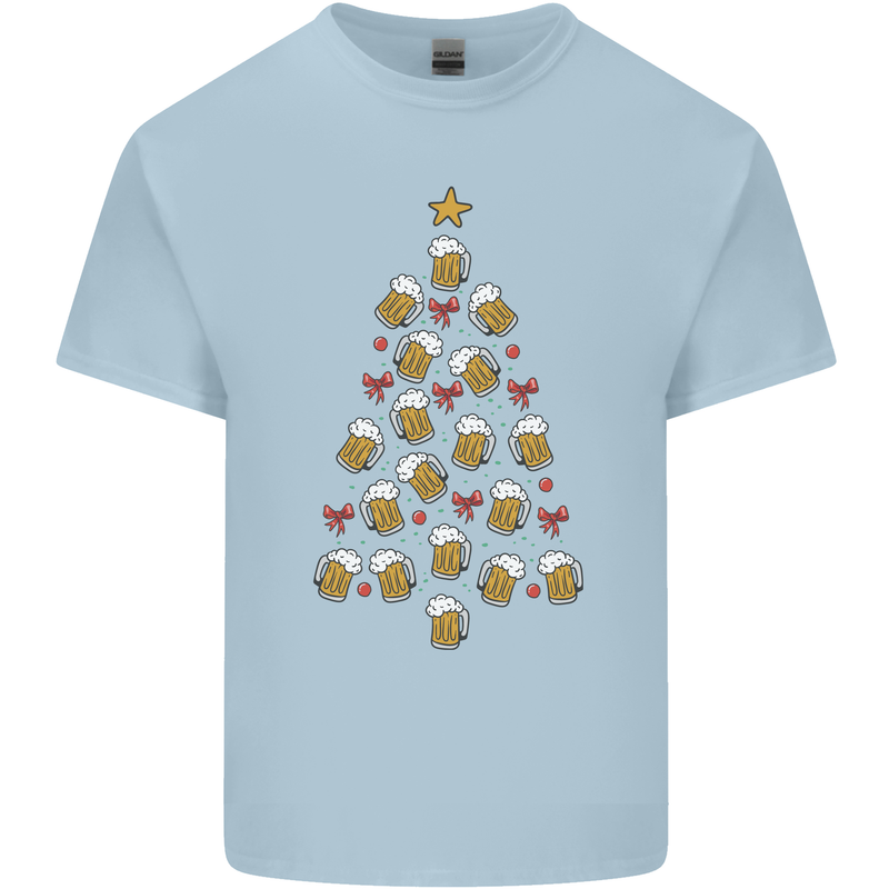 Beer Christmas Tree Kids T-Shirt Childrens Light Blue