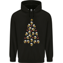 Beer Christmas Tree Mens 80% Cotton Hoodie Black