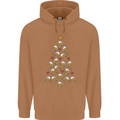 Beer Christmas Tree Mens 80% Cotton Hoodie Caramel Latte