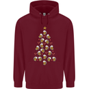 Beer Christmas Tree Mens 80% Cotton Hoodie Maroon