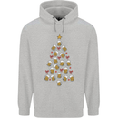 Beer Christmas Tree Mens 80% Cotton Hoodie Sports Grey