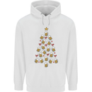 Beer Christmas Tree Mens 80% Cotton Hoodie White