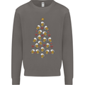 Beer Christmas Tree Mens Sweatshirt Jumper Charcoal