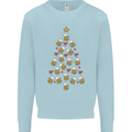 Beer Christmas Tree Mens Sweatshirt Jumper Light Blue