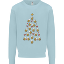 Beer Christmas Tree Mens Sweatshirt Jumper Light Blue