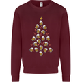 Beer Christmas Tree Mens Sweatshirt Jumper Maroon