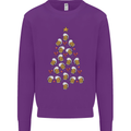 Beer Christmas Tree Mens Sweatshirt Jumper Purple