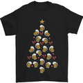 Beer Christmas Tree Mens T-Shirt Cotton Gildan Black