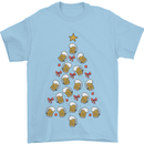 Beer Christmas Tree Mens T-Shirt Cotton Gildan Light Blue