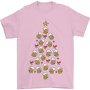 Beer Christmas Tree Mens T-Shirt Cotton Gildan Light Pink
