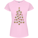 Beer Christmas Tree Womens Petite Cut T-Shirt Light Pink