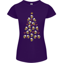 Beer Christmas Tree Womens Petite Cut T-Shirt Purple