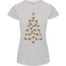 Beer Christmas Tree Womens Petite Cut T-Shirt Sports Grey